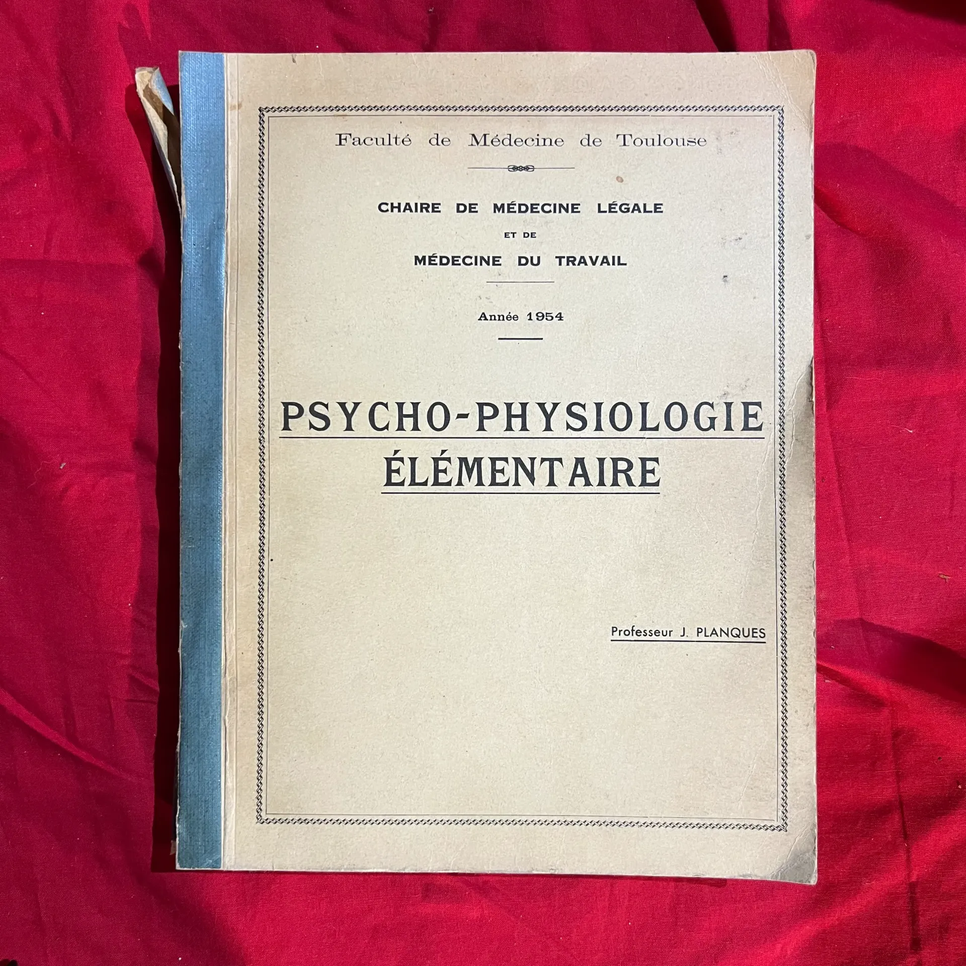 Livre psycho physiologie élémentaire 1954