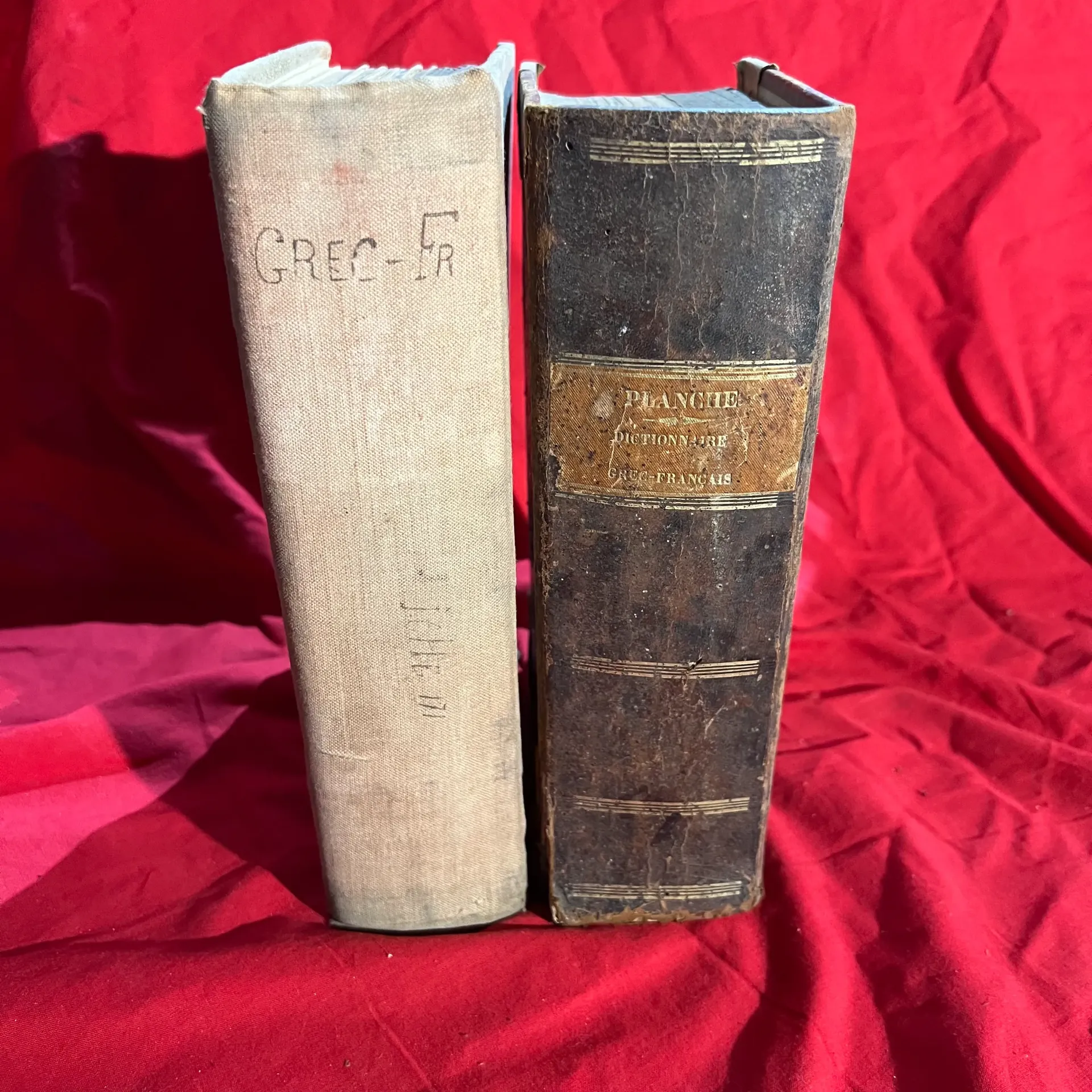 Lot de 2 dictionnaire anciens grec / français