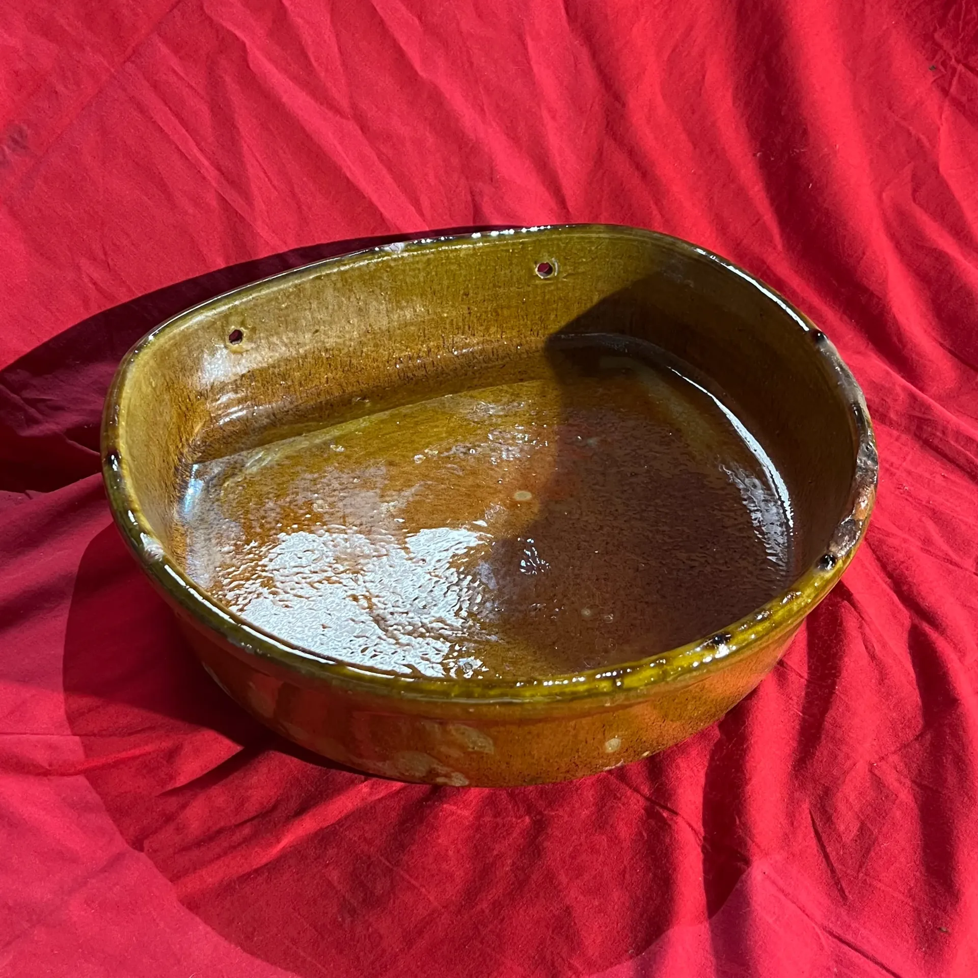 Pot en terre cuite kaki jaune – jardinière / déco