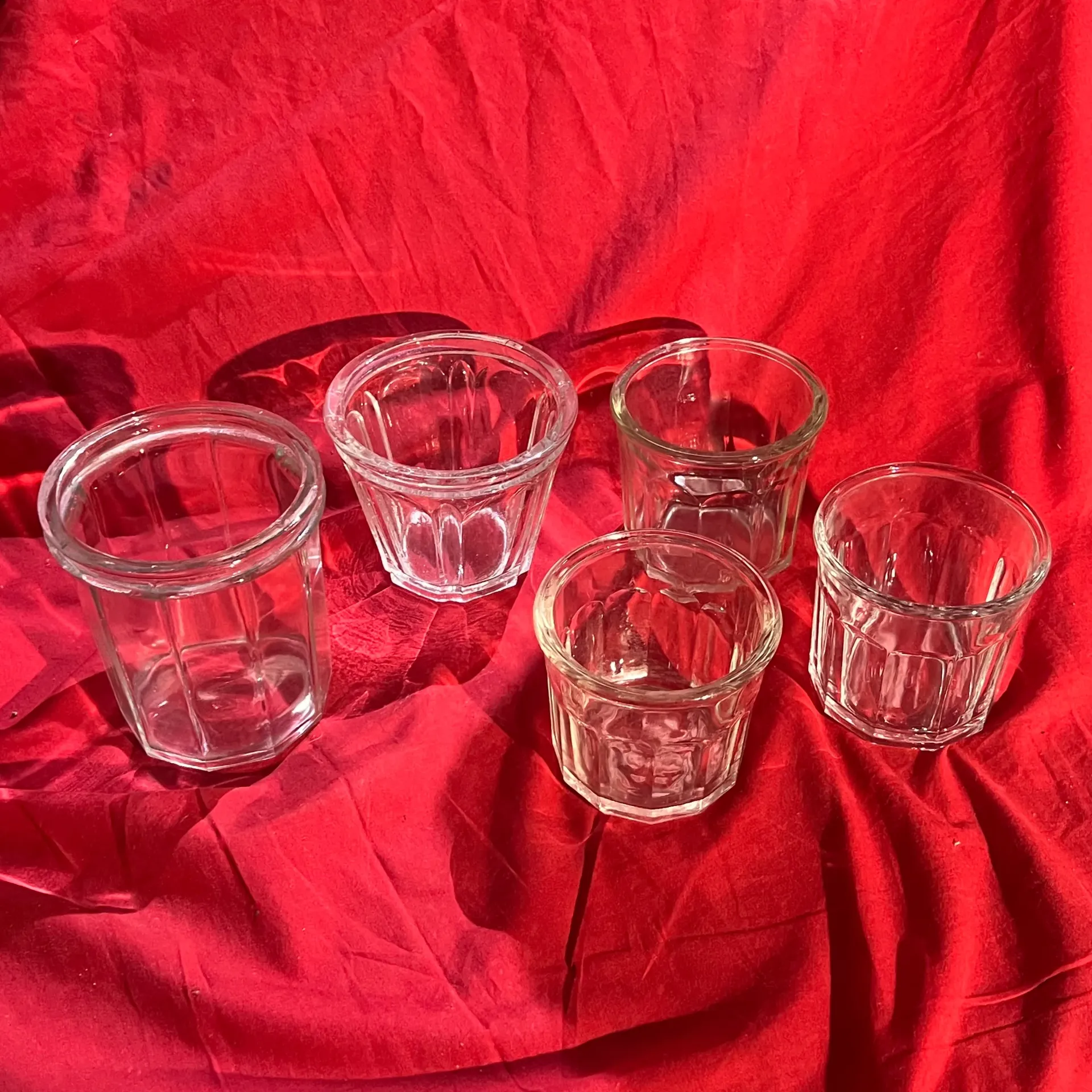 Lot de 5 pots à confiture en verre