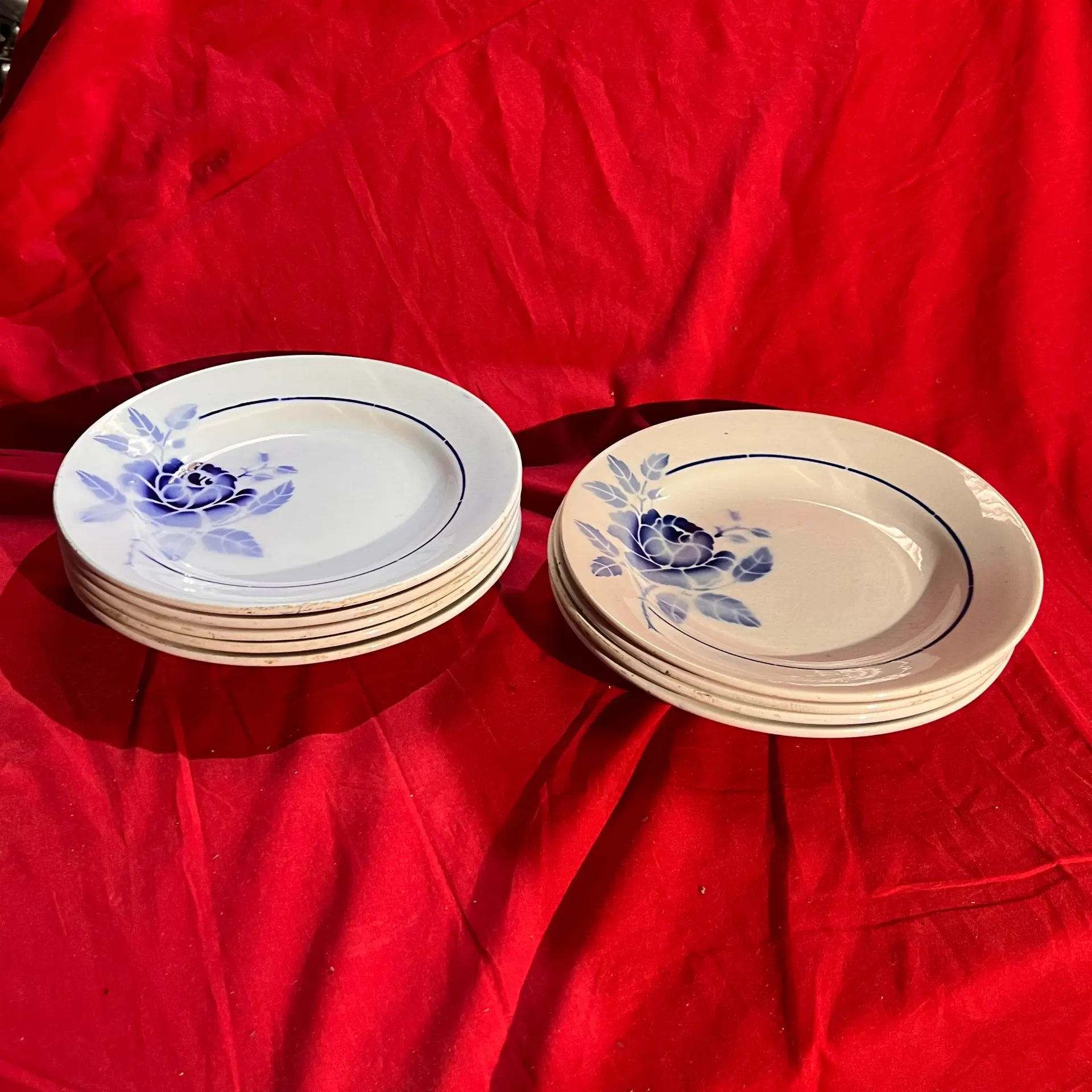 Lot de 9 assiettes Rosine – Made in France
