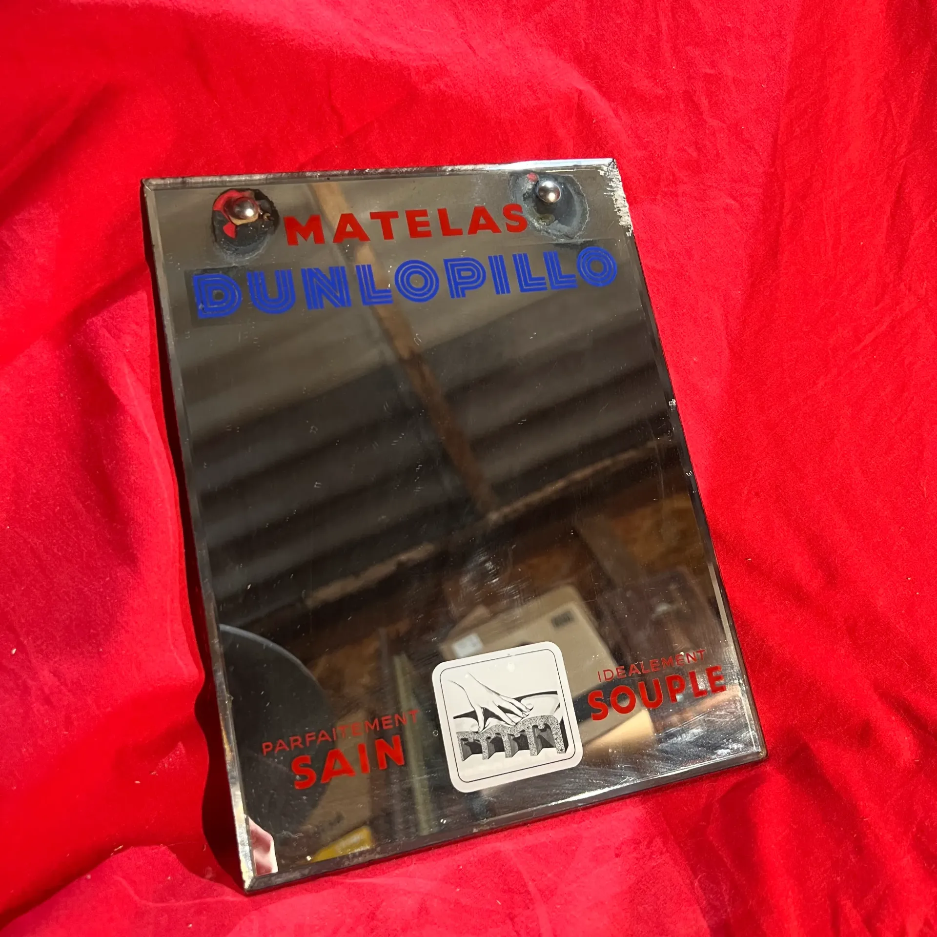 Miroir publicitaire Matelas Dunlopillo