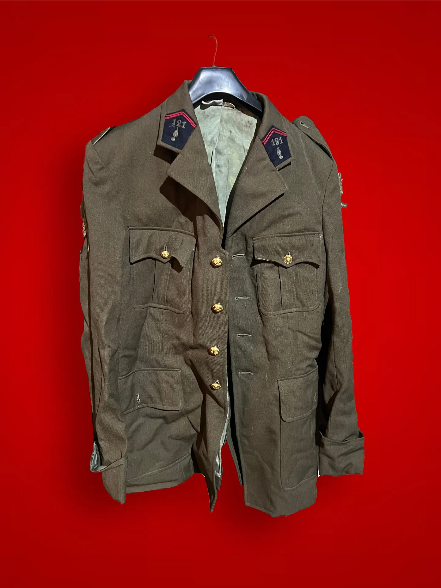 Veste militaire ancienne armée française – insignes épaules 121