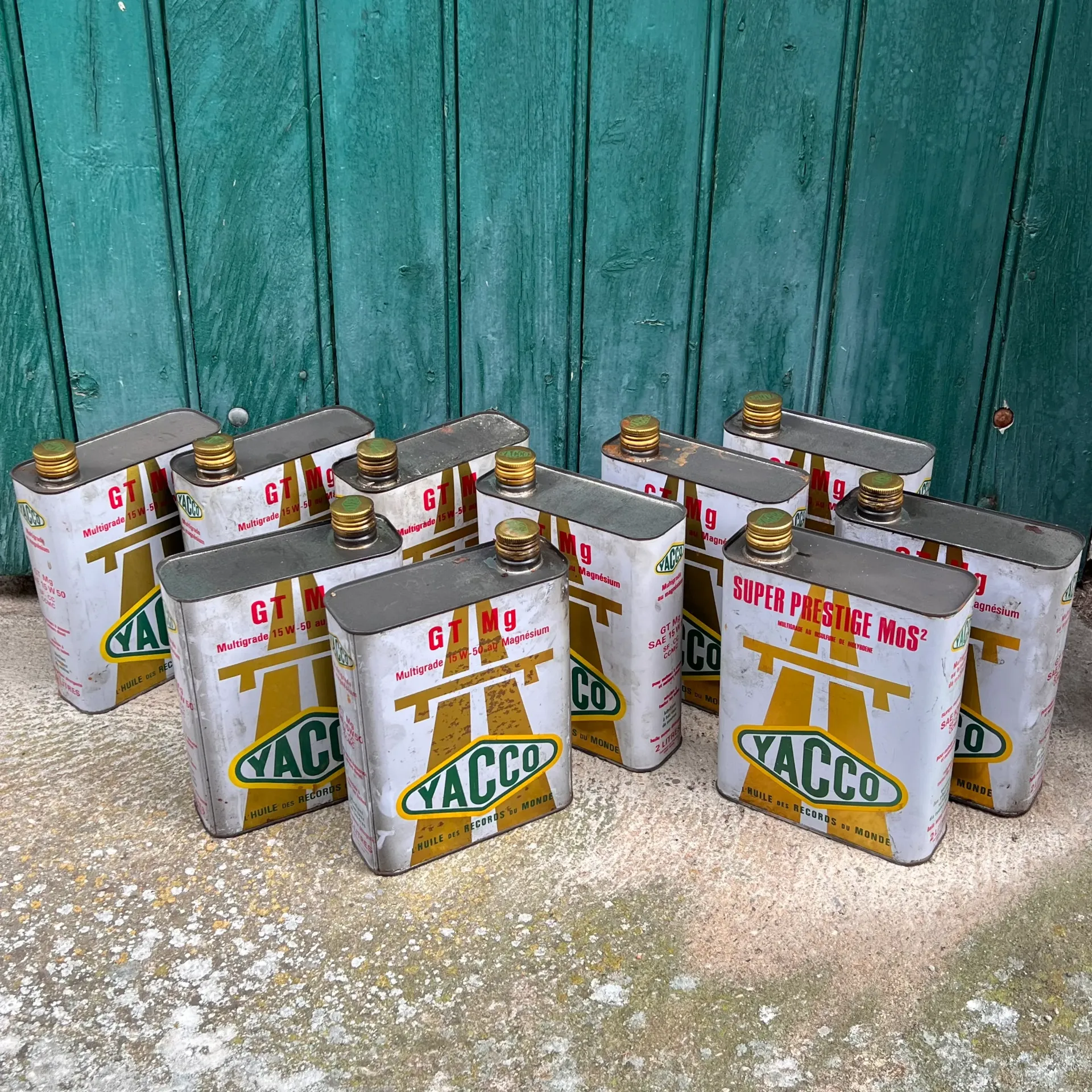 Lot de 10 bidons d’huile Yacco