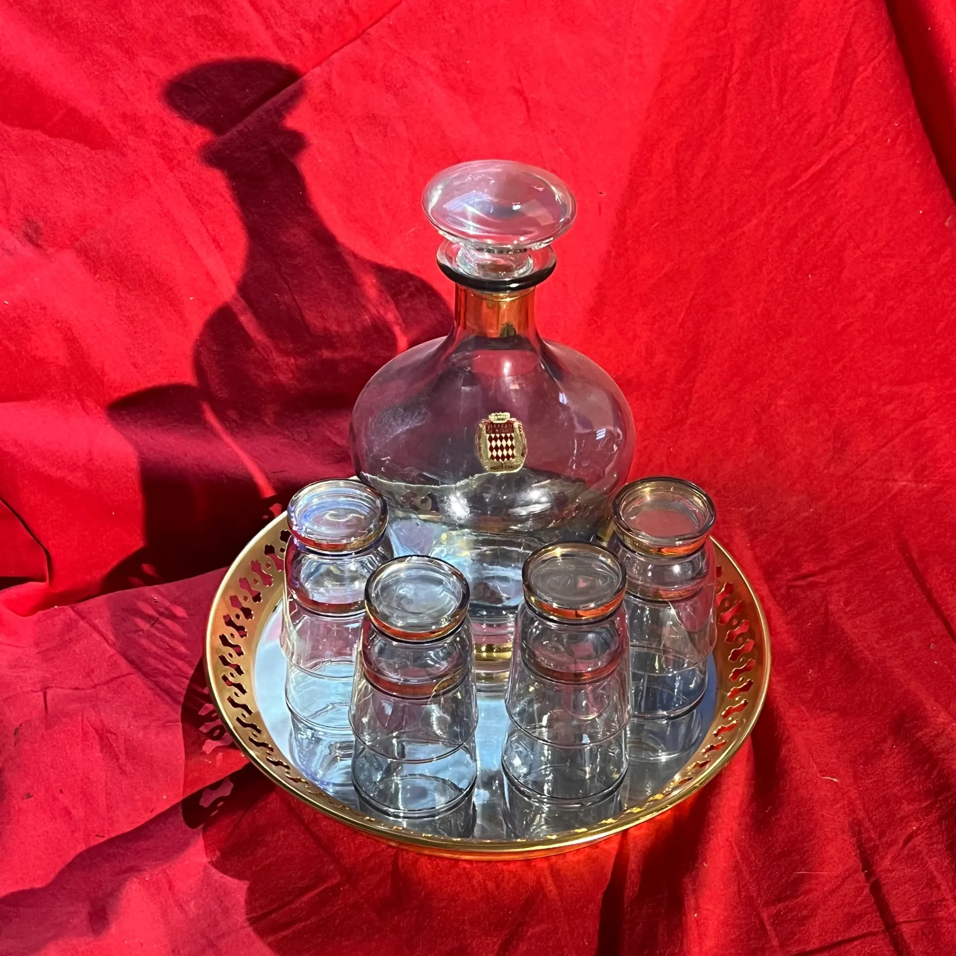 Service à liqueur / digestif de la Verrerie de Monaco Monte-Carlo