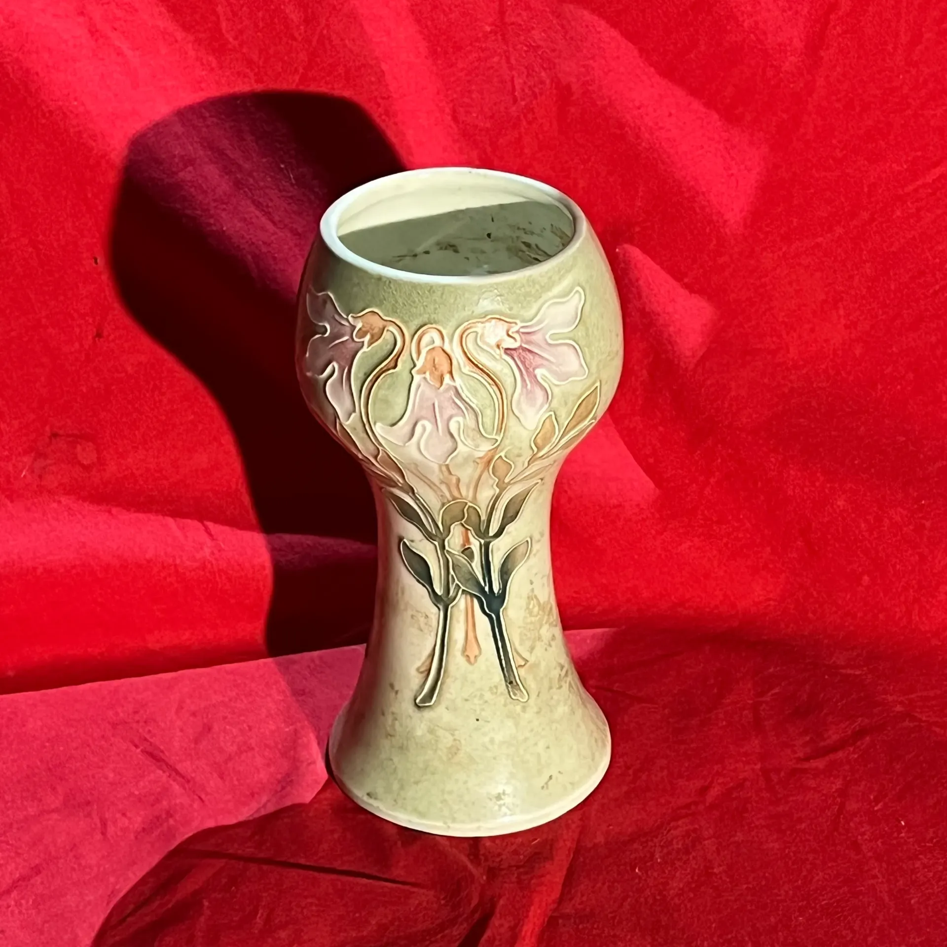 Vase vert Art Nouveau