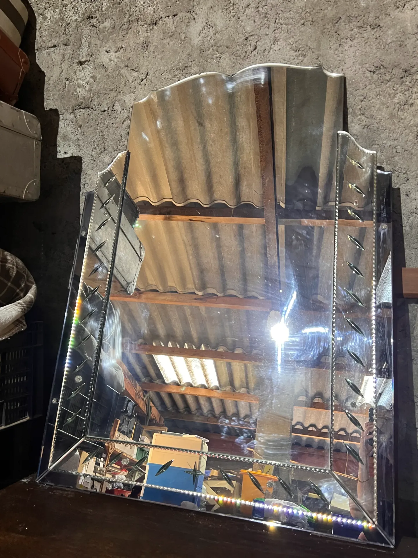 Grand miroir biseauté