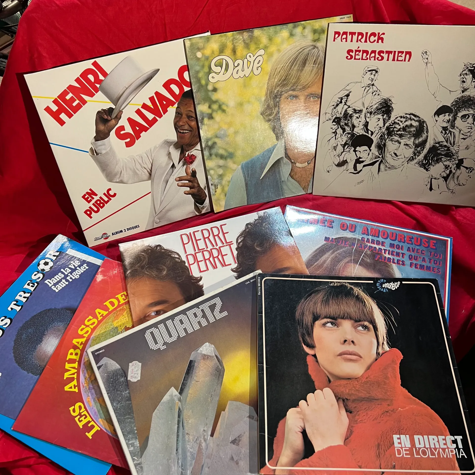 Lot 9 vinyles 33T variété française