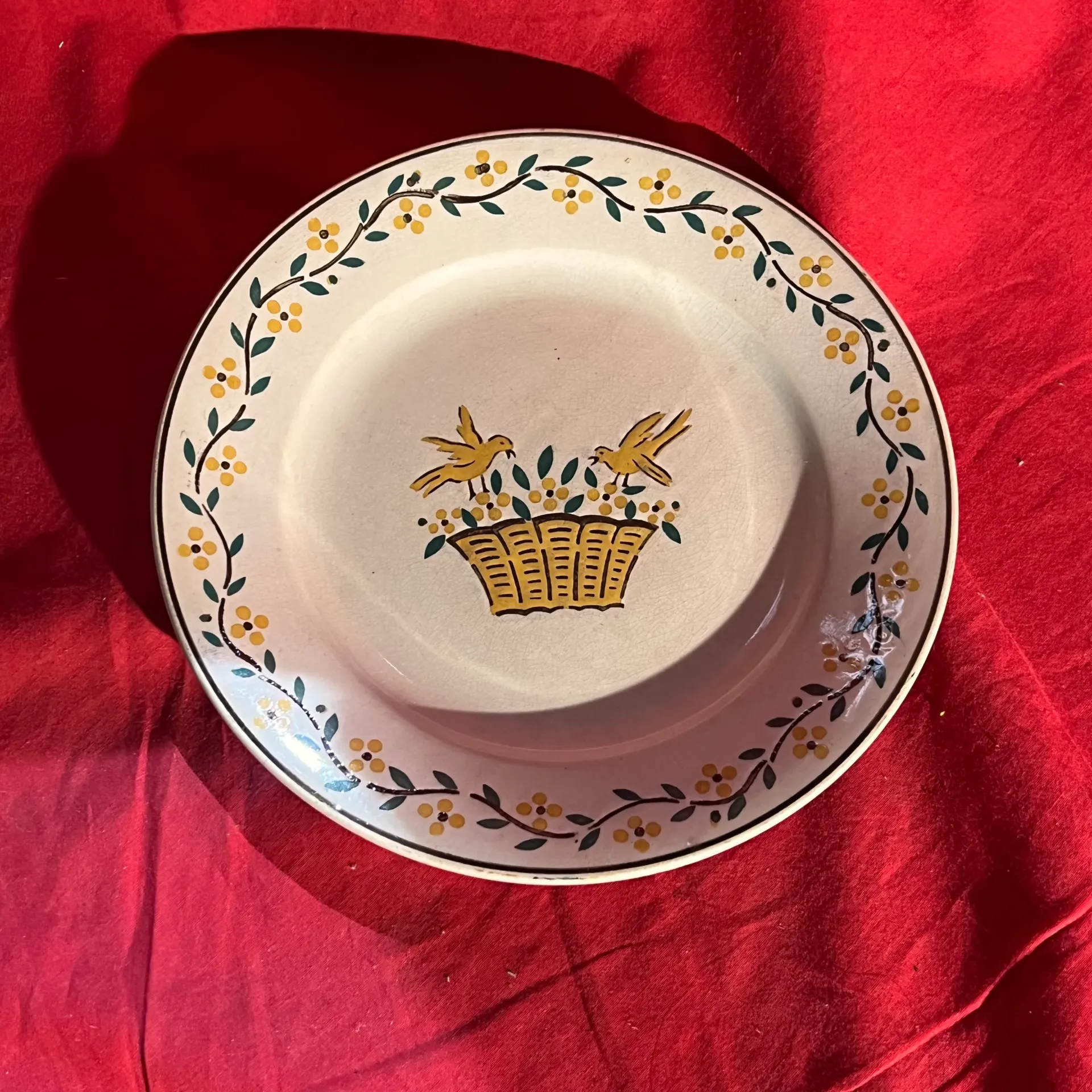 Jolie assiette oiseaux - Primavera Porcelaine Opaque