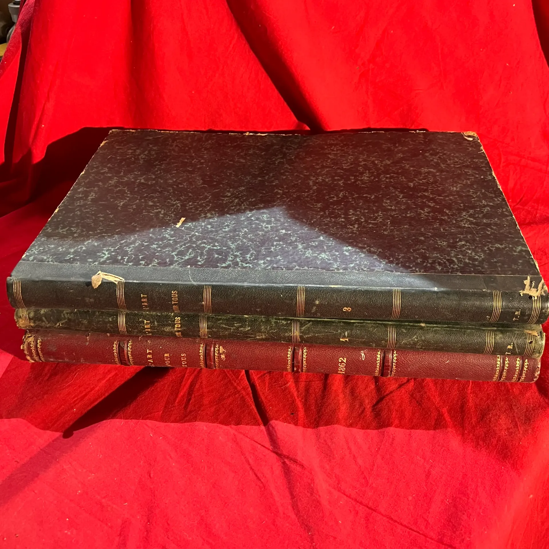 Lot 3 livres l’Art pour Tous (1, 3, 1862)