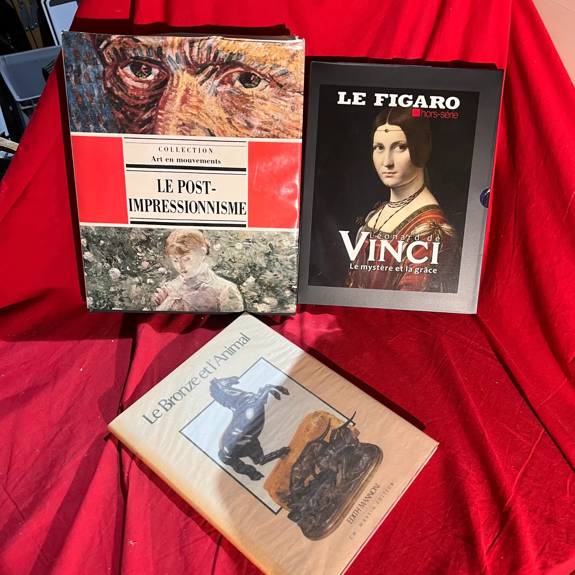 Lot de 3 grands livres d’Art (Bronze, Léonard de Vinci, Post-Impressionnisme)