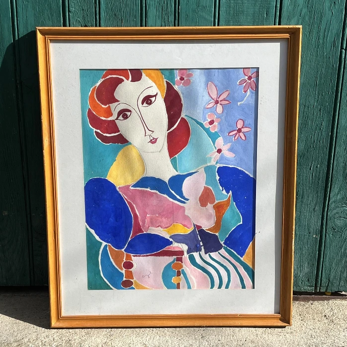 Tableau portrait femme coloré – style moderne / artistique