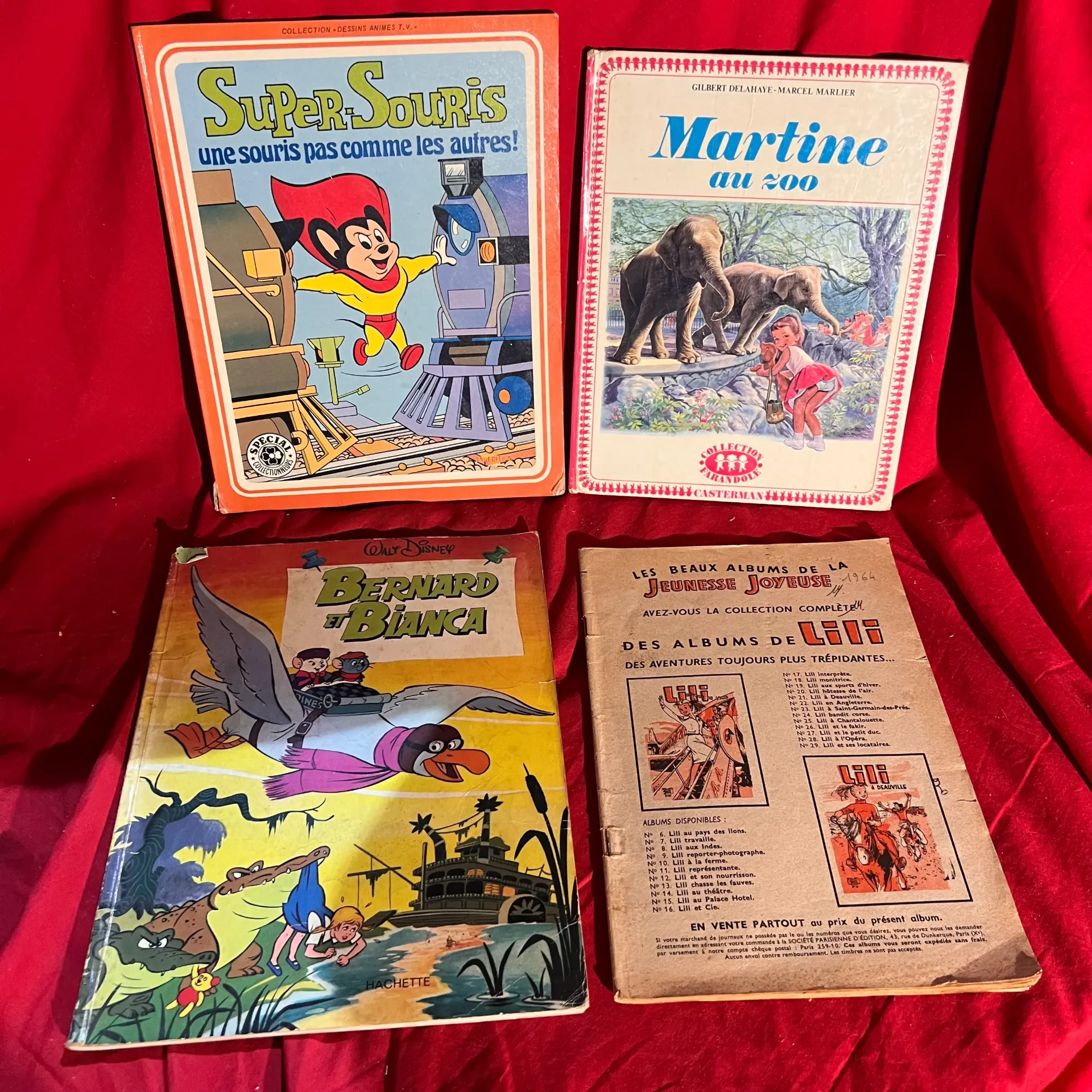Lot de 4 BD anciennes enfants