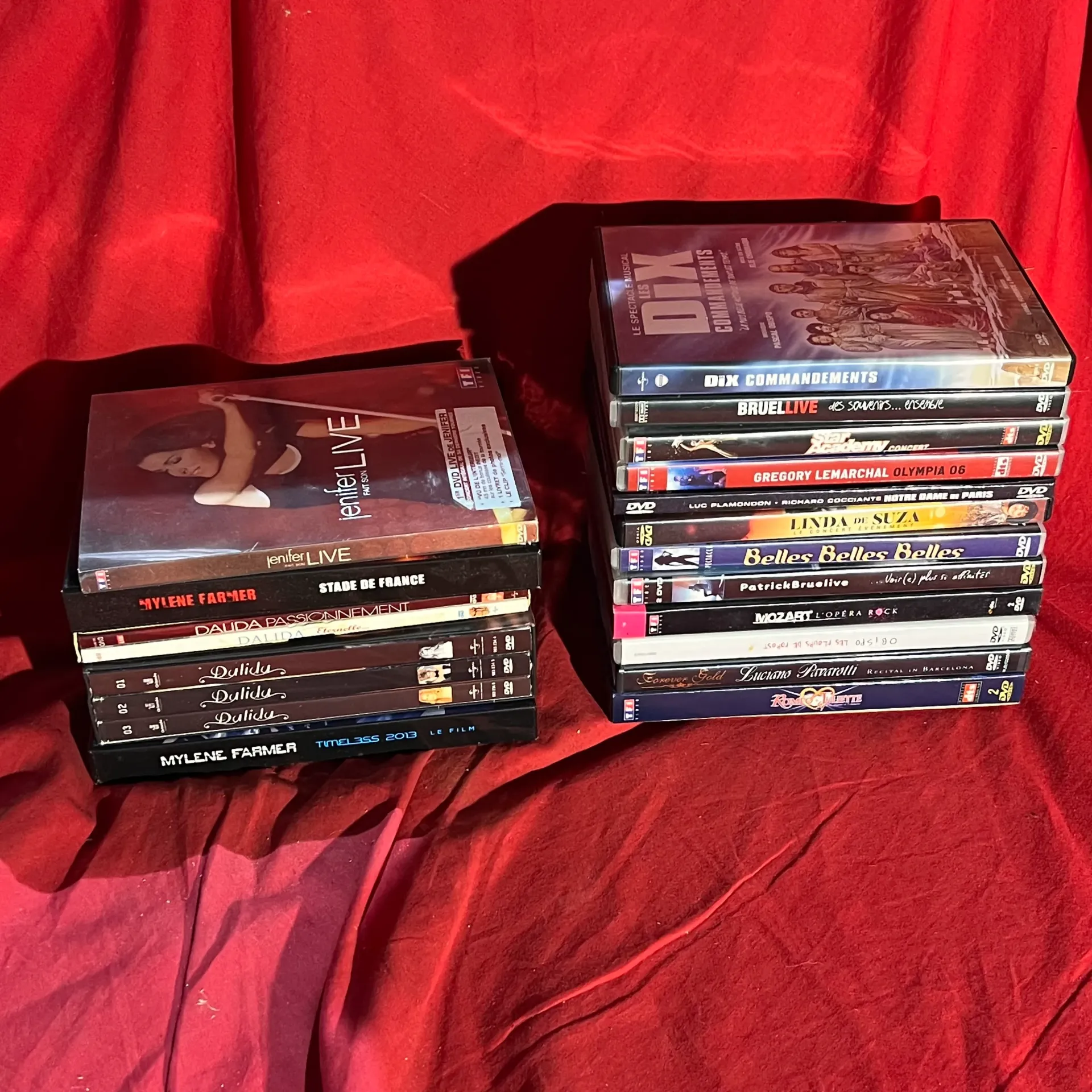 Lot de DVD musique, concert, comédies musicales