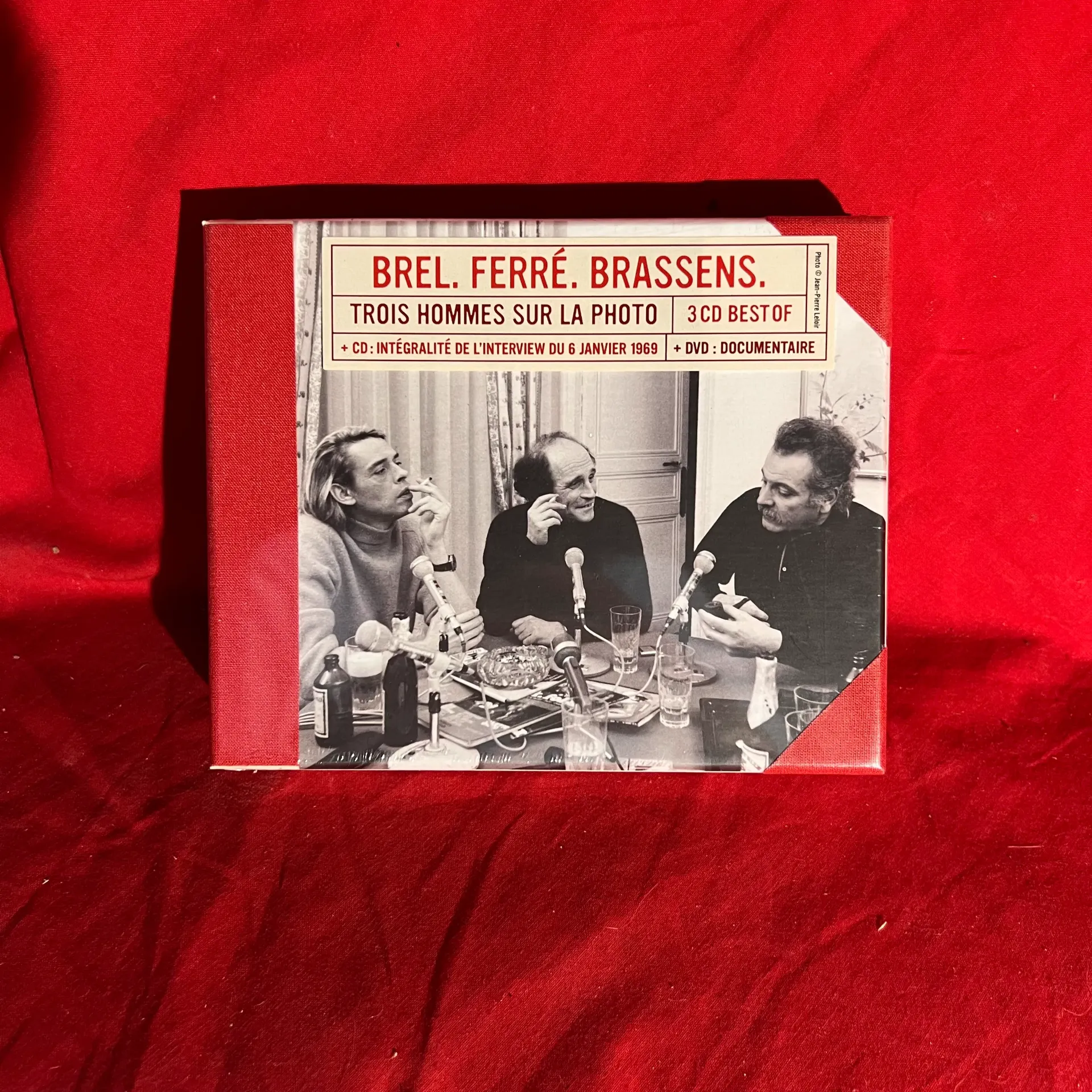 Coffret CD / DVD de Brel Ferré et Brassens - Trois hommes sur la photo