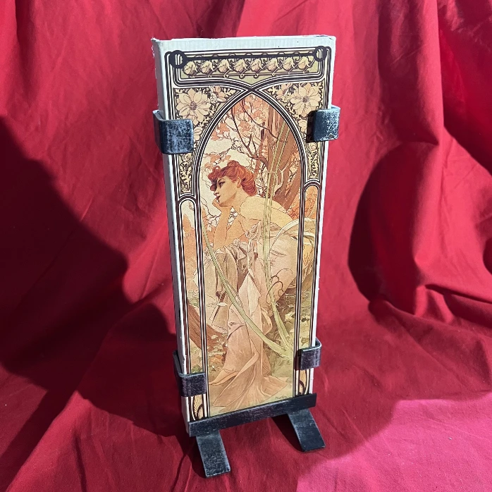 Boite allumettes Mucha métal vintage déco art nouveau