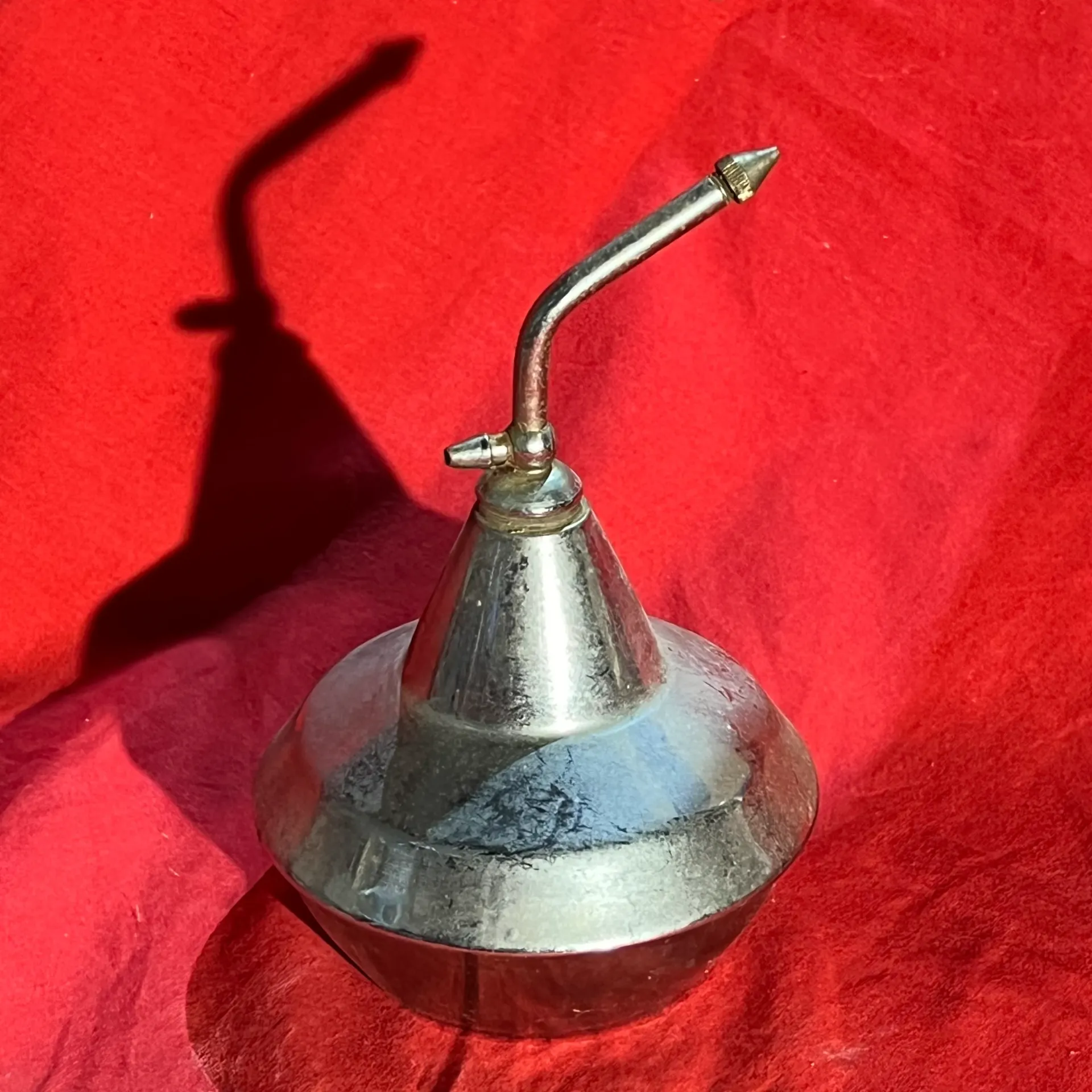 Ancien vaporisateur métal argenté