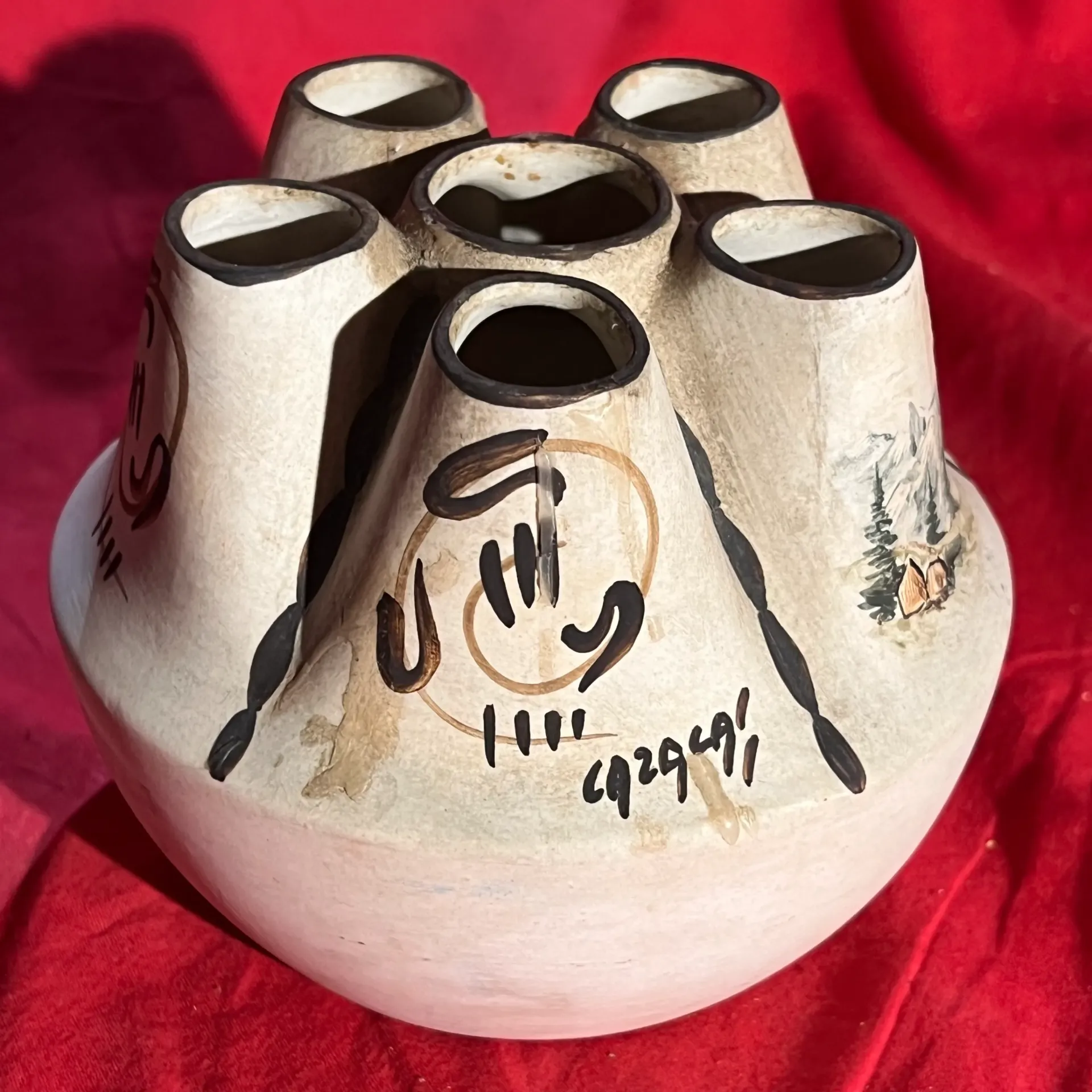 Poterie céramique cazalas vase pique fleurs