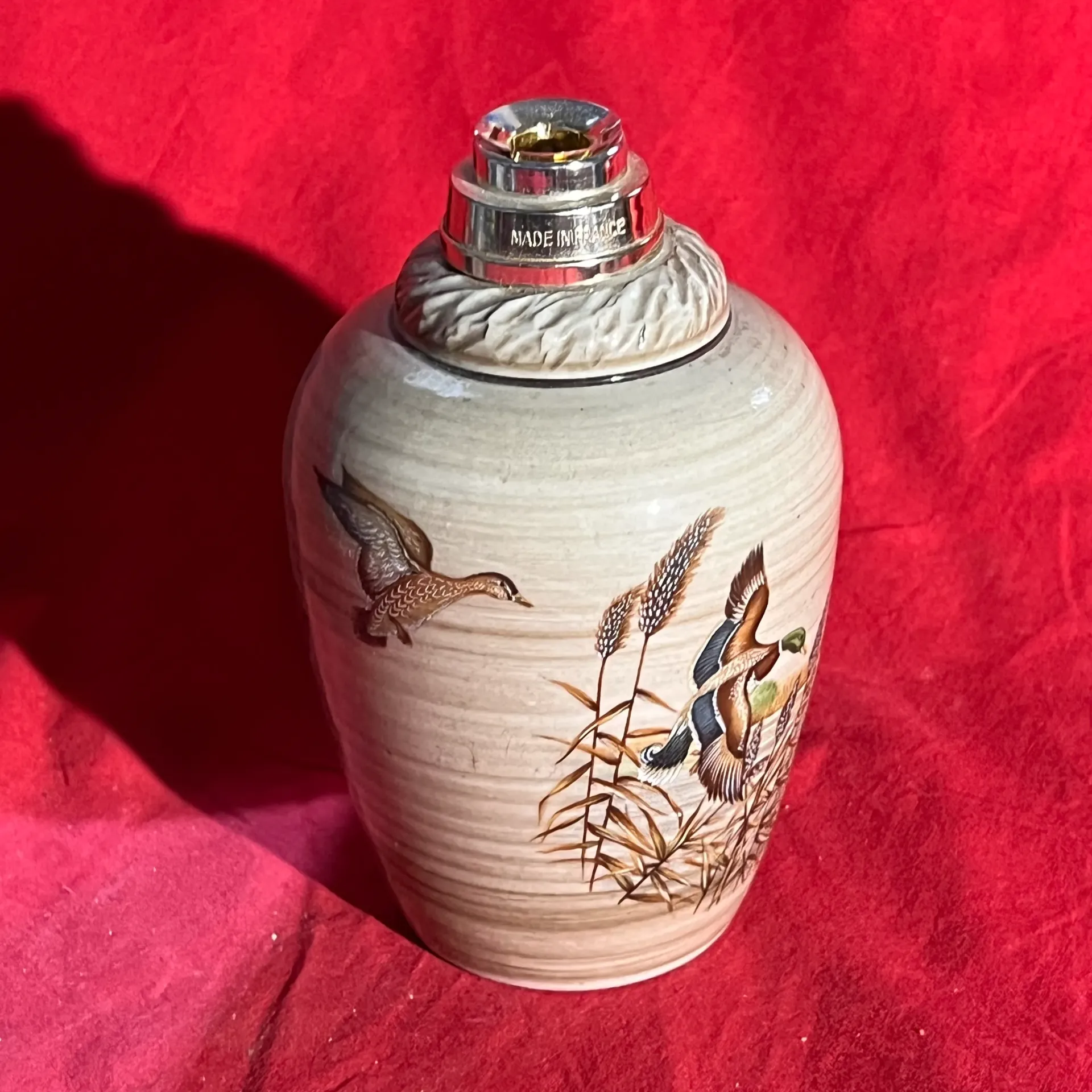 Petit pied de lampe Made in France décoré