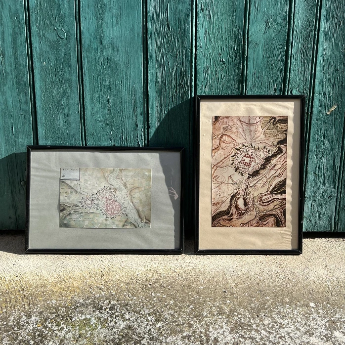 Lot 2 cadres vintage décoration murale