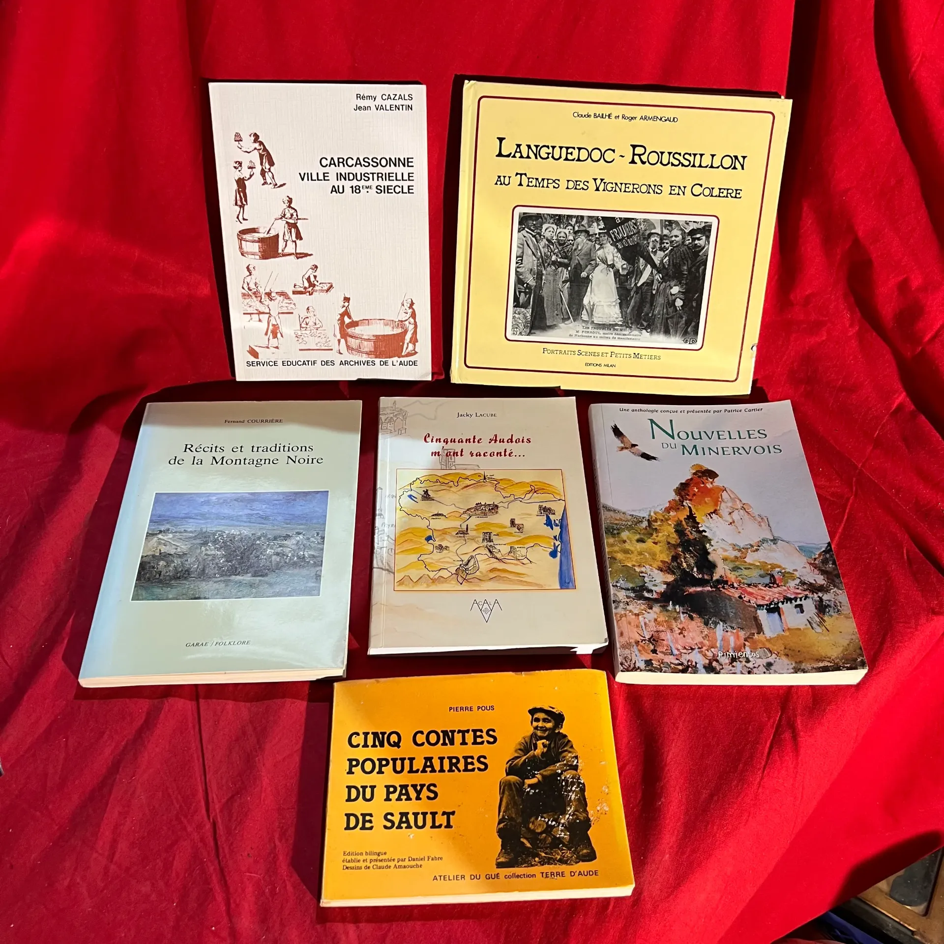 Lot de 6 livres Languedoc-Roussillon, Aude, Montagne Noire…