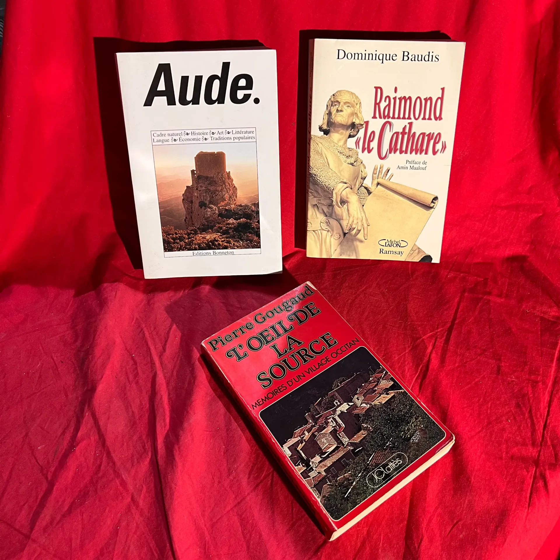 Lot de 3 livres Aude, Pays Cathare, Occitan