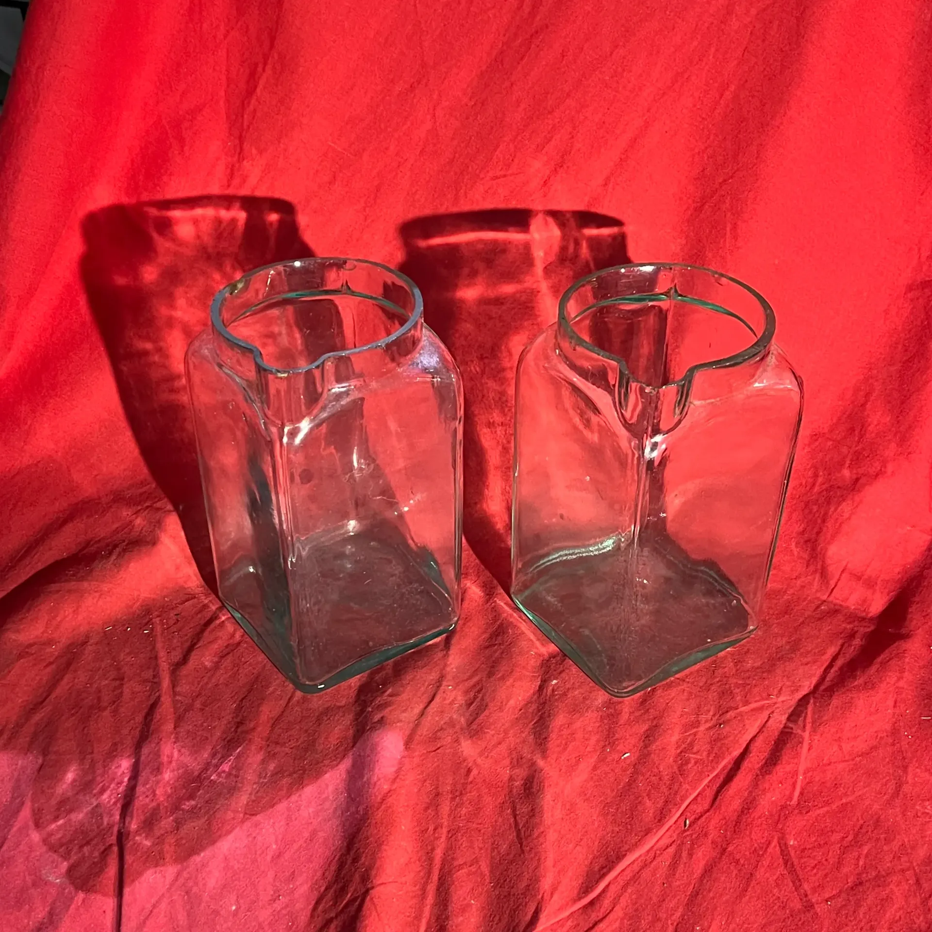 Lot de 2 bocaux en verre avec bec verseur