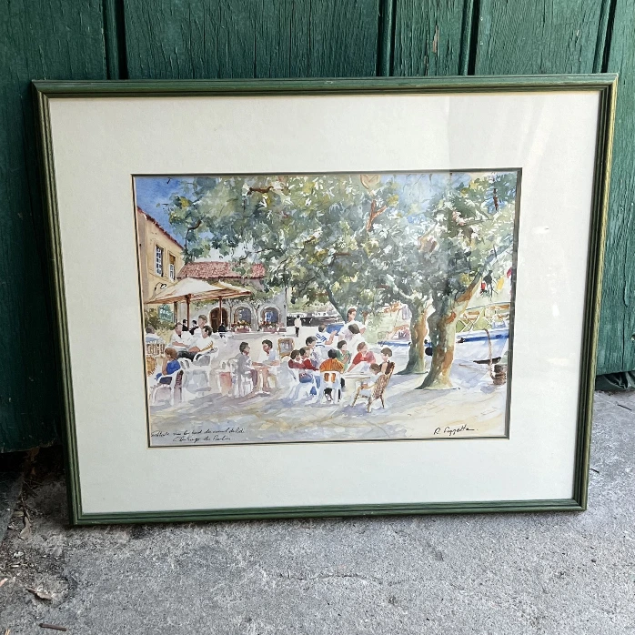 Tableau Canal du Midi signé R. Fuggetta