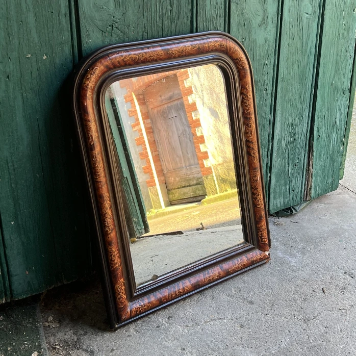 Miroir cadre effet marbré déco vintage