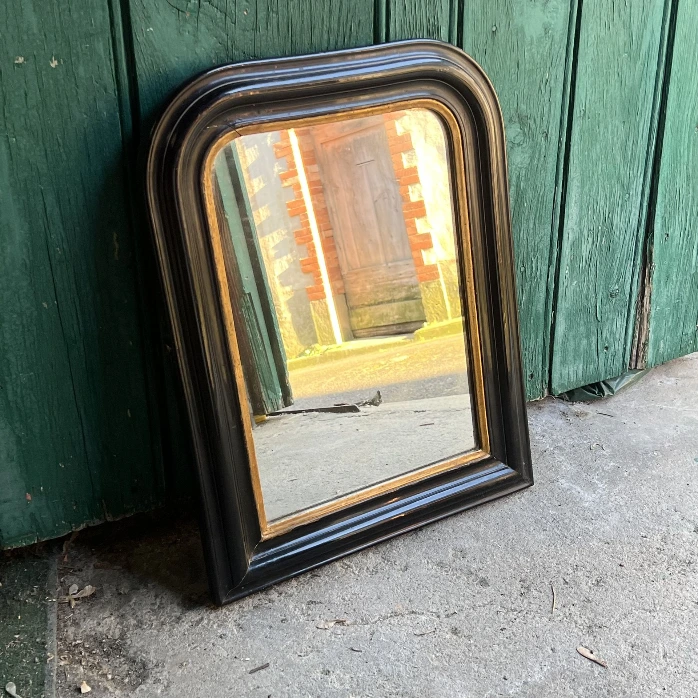 Miroir noir vintage déco murale
